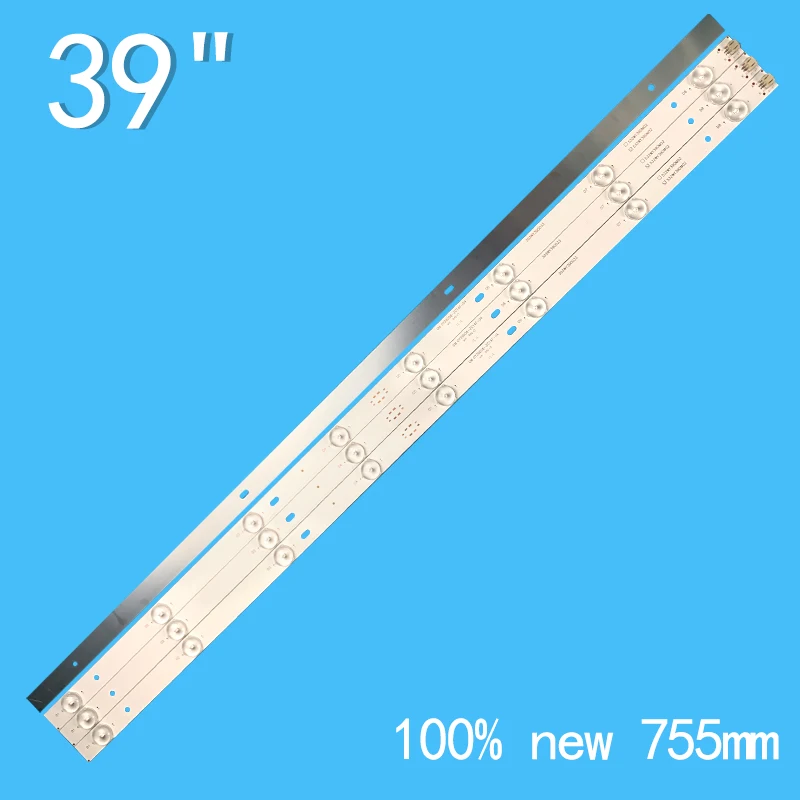 755MM LED Backlight Strip For OY39D08-ZC21F-04 OY39D08-ZC14F-04 4pcs/lot LED-39B350 LED-39B700S 303WY390037 303WY390033 LE39D71