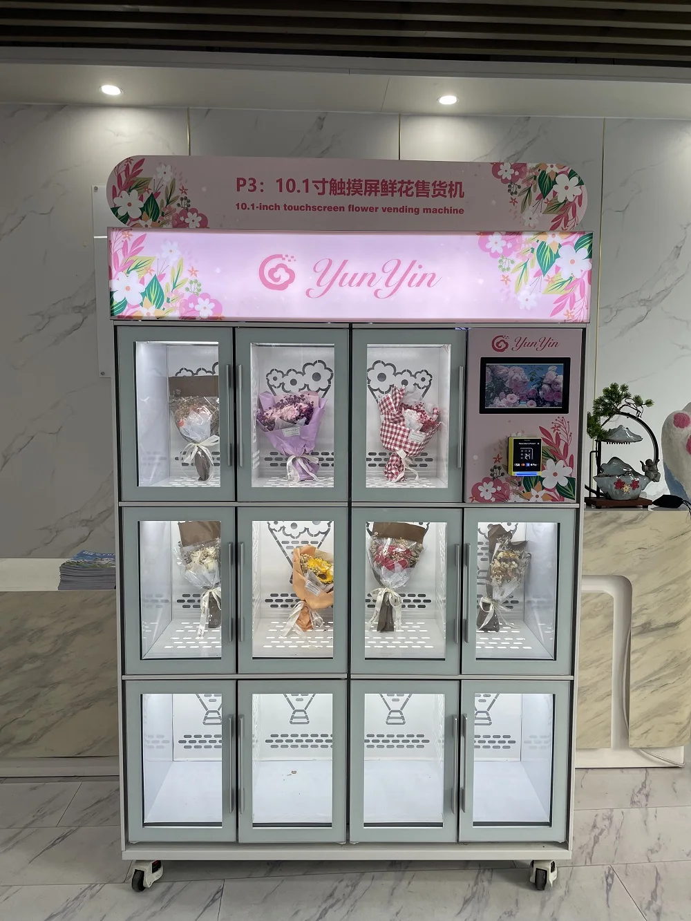 Large Capacity Outdoor Waterproof Flower Vending Machine Bouquet Vending Machine Floral Bouquet Refrigerator 24h