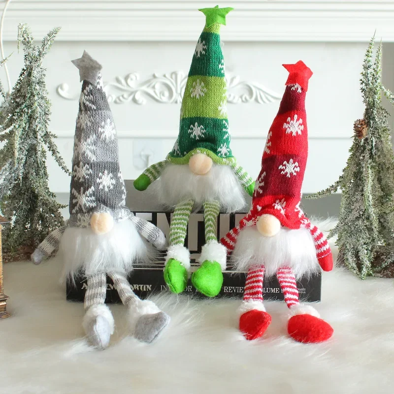 

Christmas LED Glow Faceless Gnome Doll Xmas Kid Gifts New Year Santa Claus Pendant Christmas Ornaments for Home Decoration