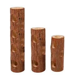 1 Pc Hamster Natural Wooden Tunnel Tube Toy Environmentally Friendly Forest Hollow Tree Trunk Molar Teeth Toy Small Pet Supplies