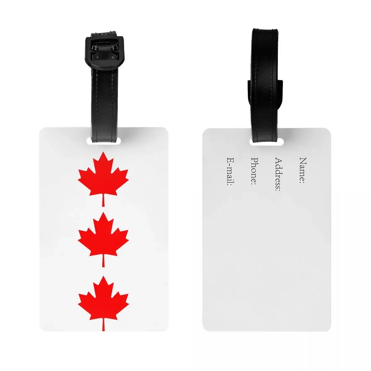 Canada Maple Leaf Canadian Flag Luggage Tags for Suitcases Privacy Cover ID Label