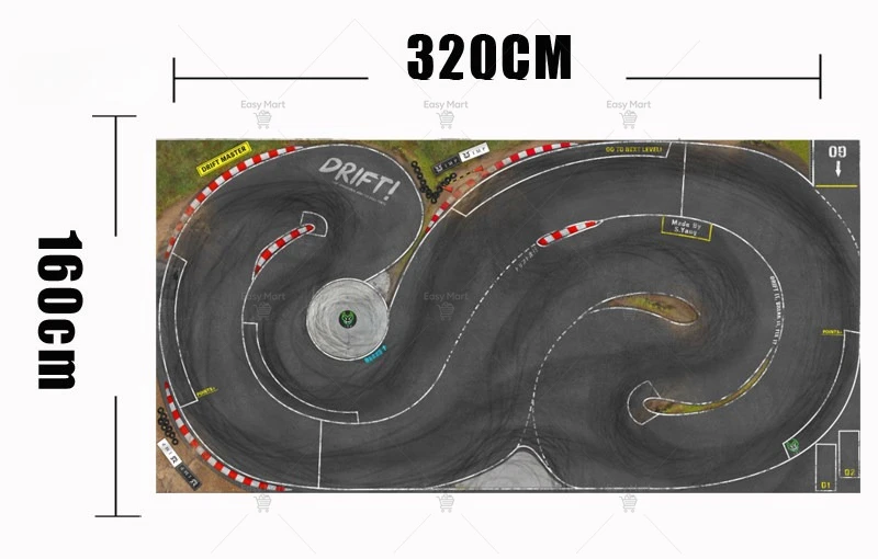 RC Drift Track Micro Car Racing Circuit with Simulation Surface
