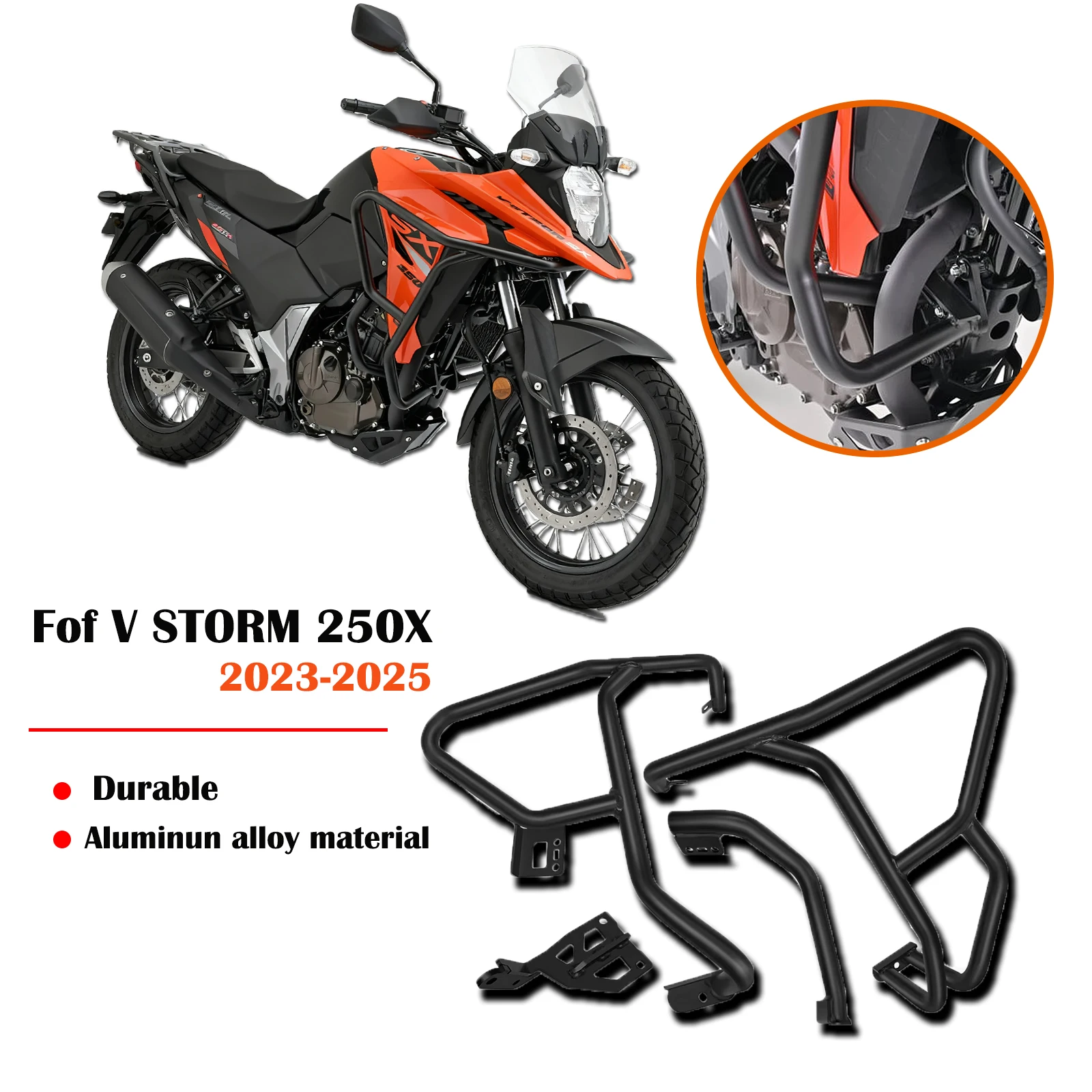 

For V-STROM 250 SX 2024 VStrom 250 SX 2023-2025 models motorcycle upper and lower double bar anti-collision bar engine guard bar