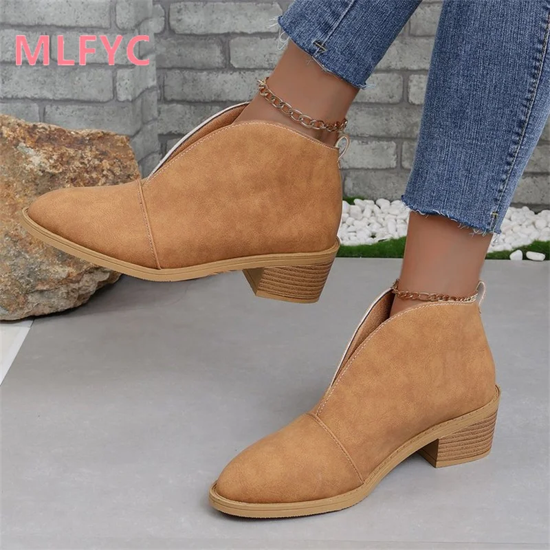 

Women New Foreign Trade Large Size Female Shoes European and American Fashion Versatile Personalized Fashion Boots Mujer Shoes