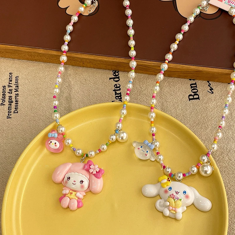 

Sanrio мультфильм ожерелье детская ключица цепь Kawaii ювелирные изделия цепь для девочки милый кулон аксессуары День Рождения вечерние подарки