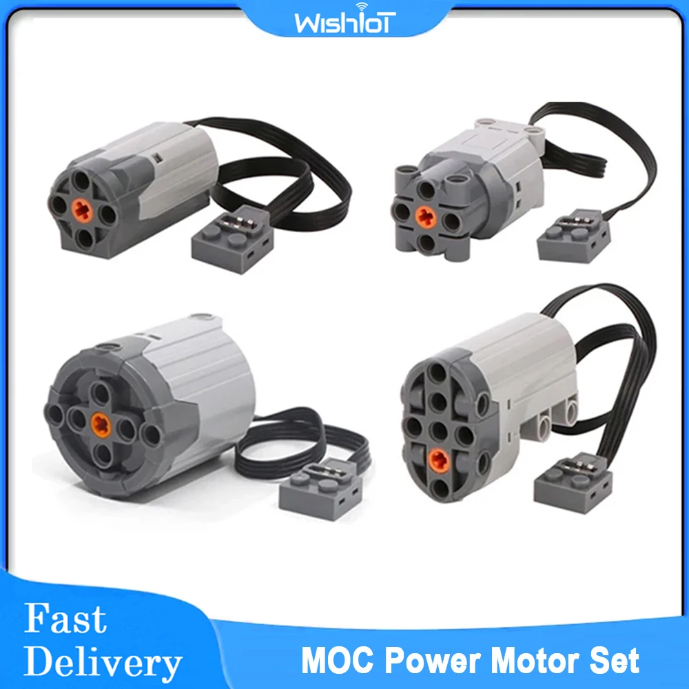 High-Tech Power Function Extension Parts M/L/XL/Sever Motor with All Brand Power Group MOC Technology PF Blocks Brick Toys DIY