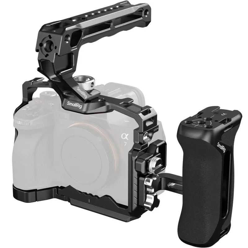 Cage Kit for Sony A7 IV A7m4 Camera Cage Rig for Sony Alpha 7 V / 7R V/7 IV / 7S III with Multi-Mount Points SmallRig 3668 3667