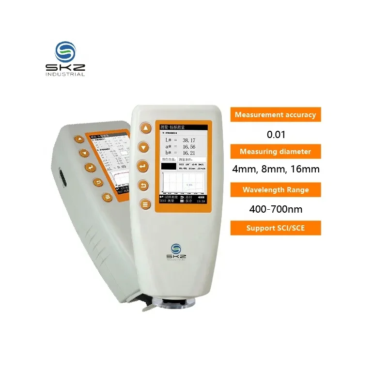 2026 SKZ700S Black Gloss Meter Button Operation with Record Data Storage for Multi-Sample Surface Gloss Detection