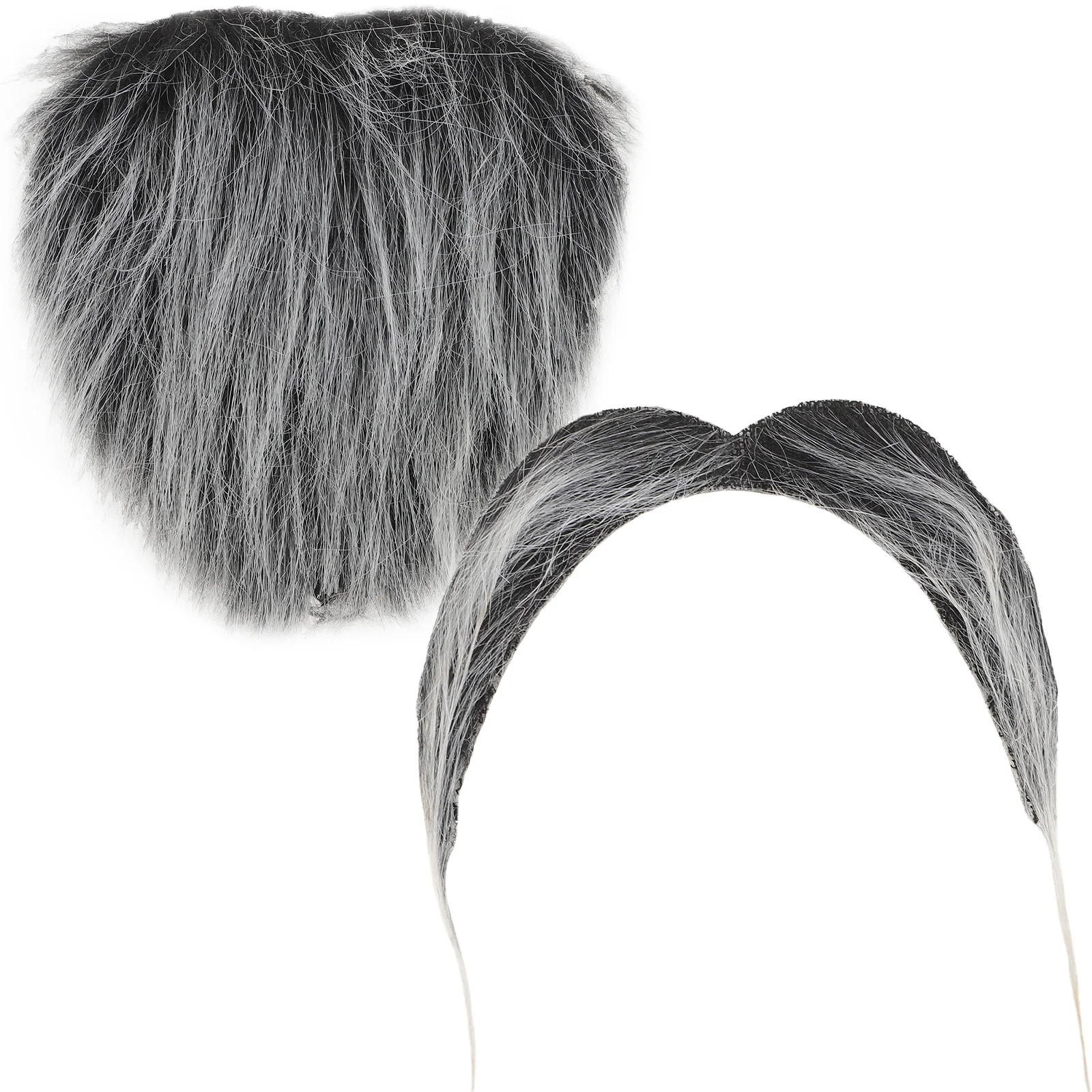 1 Set Simulated Beard Costume Highly Realistic Cloth Material Comfortable Skin-Friendly Fit For Halloween Party Dance Decorative