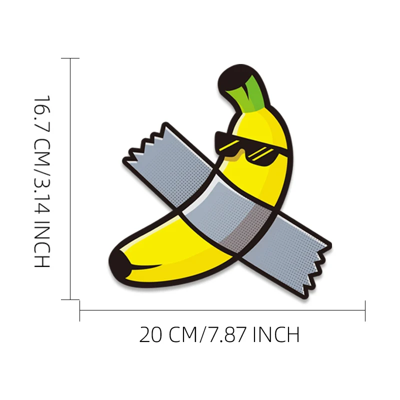 Car reflective stickers personalized funny banana waterproof decorative stickers rear window glass body stickers accessories