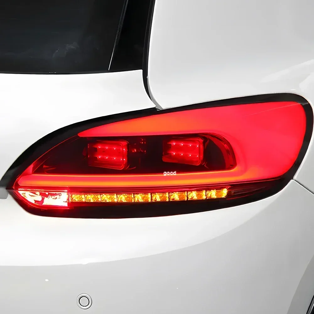 ل VW شيروكو 2009-2014 LED السيارات الخلفية الخلفية مصابيح الجمعية ترقية غاسل بدوره إشارة اكسسوارات السيارات الضوء الخلفي