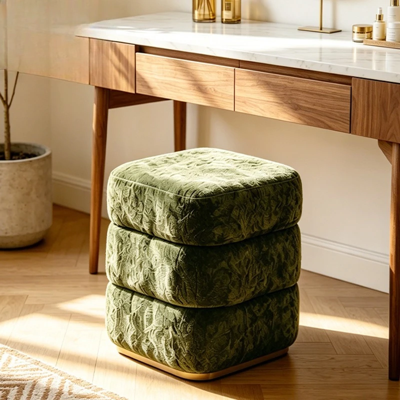 Dressing stool Fabric square storage stool Modern simple sofa