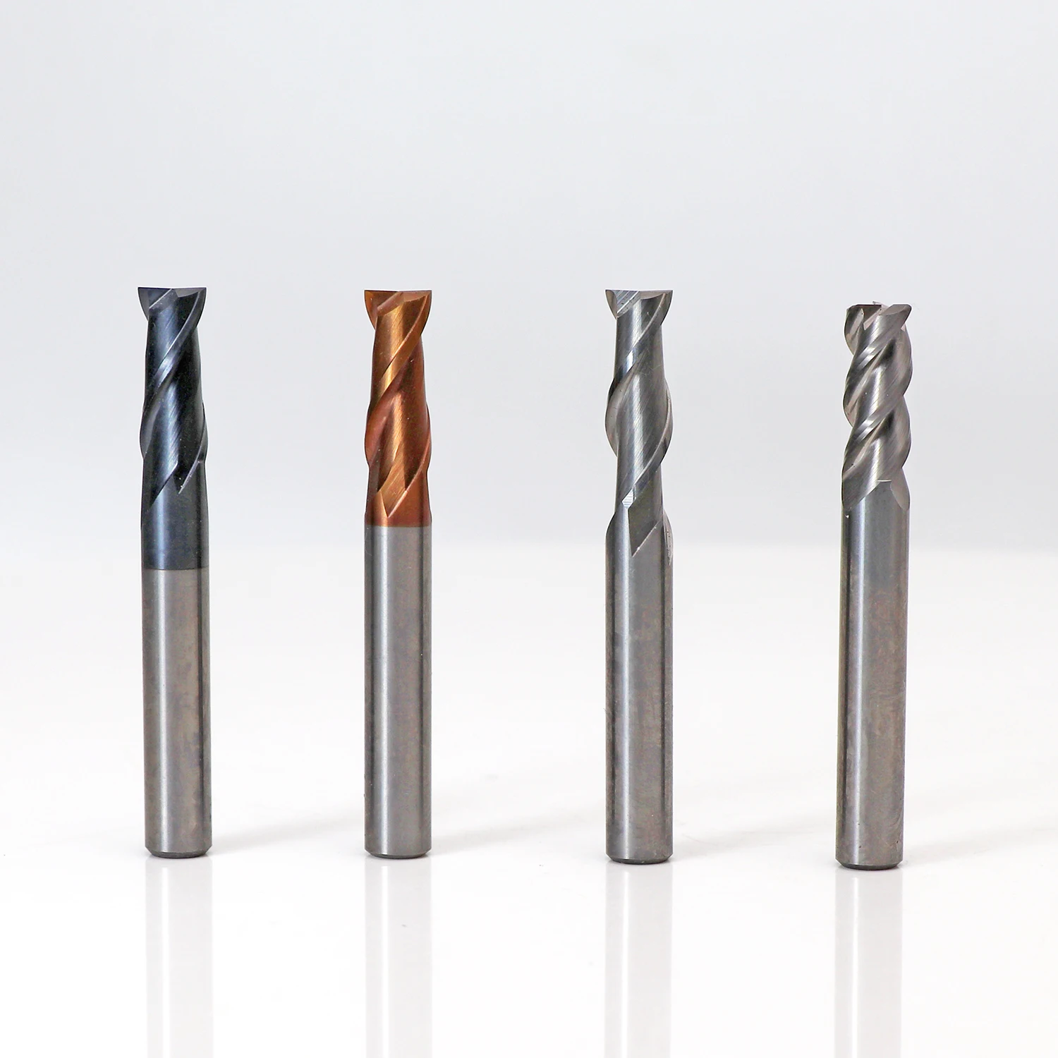 Fraise à queue MZG 2 3 flûtes HRC50 HRC55 1-20mm pour usinage CNC, aluminium, titane, tungstène, alliage métallique, acier