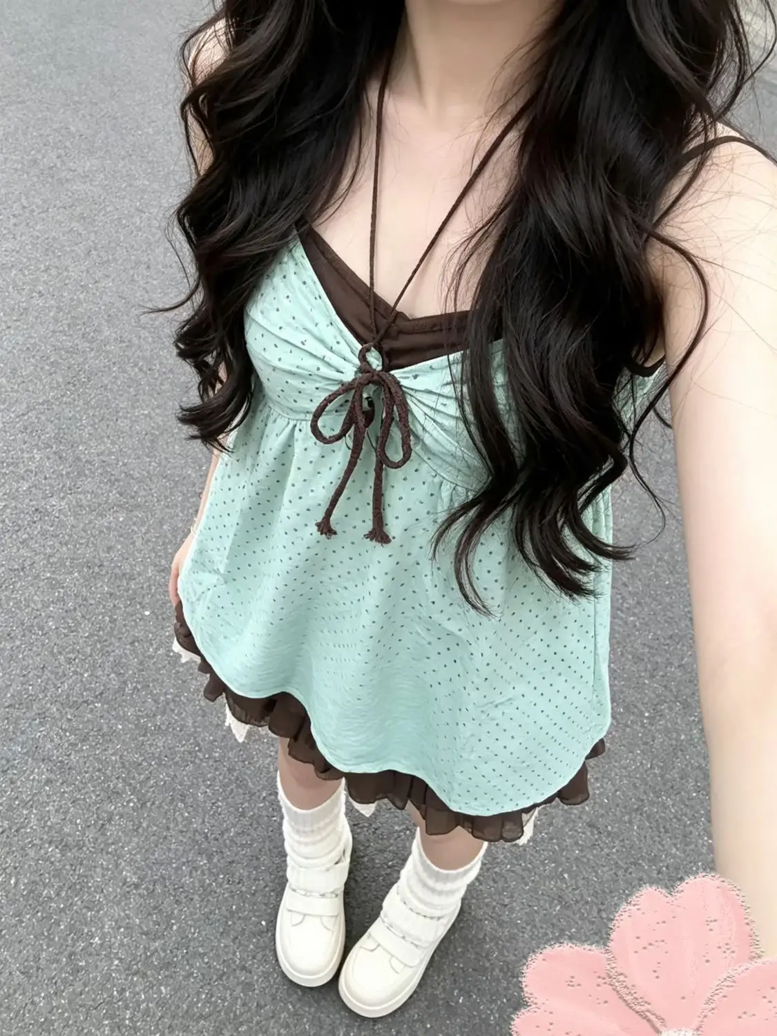 Summer Pure Desire Style Girl Mint Green Tops Sweet Girl Camisole New  Vintage Camis Korea Style Casual Loose Fit Design Clothes