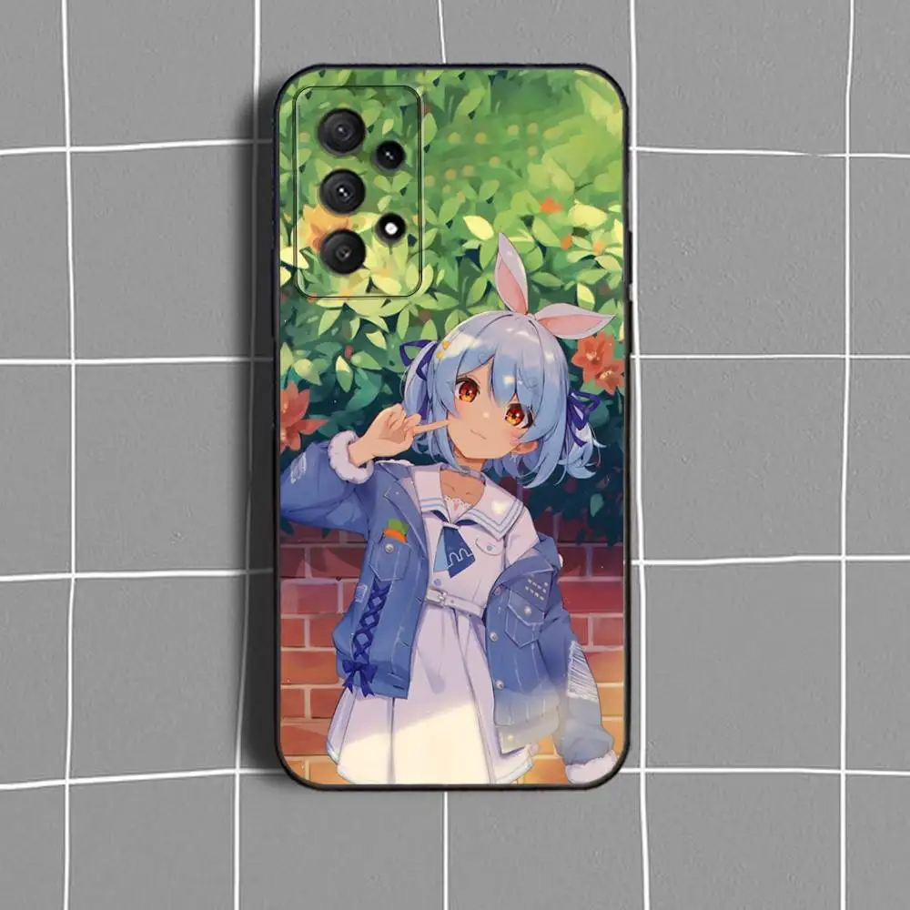 U-Usada-s Pekora H-Hololive Phone Case For Samsung Galaxy A 91,80,73,72,71,53,52,51,22,5G Shockproof Soft Black Cover