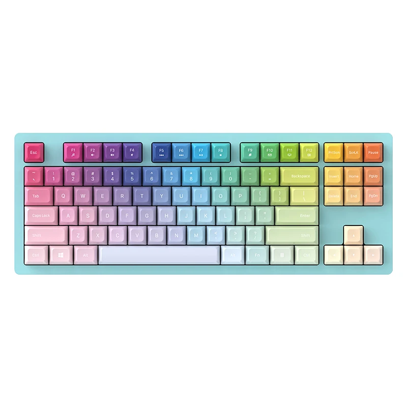 Original brandneue neue Metall 75 % mechanische Tastatur grüner Schalter PBT-Tastenkappen Hot-Swap-fähige 87-Tasten kabelgebundene RGB-Gaming-Tastatur mit Hintergrundbeleuchtung