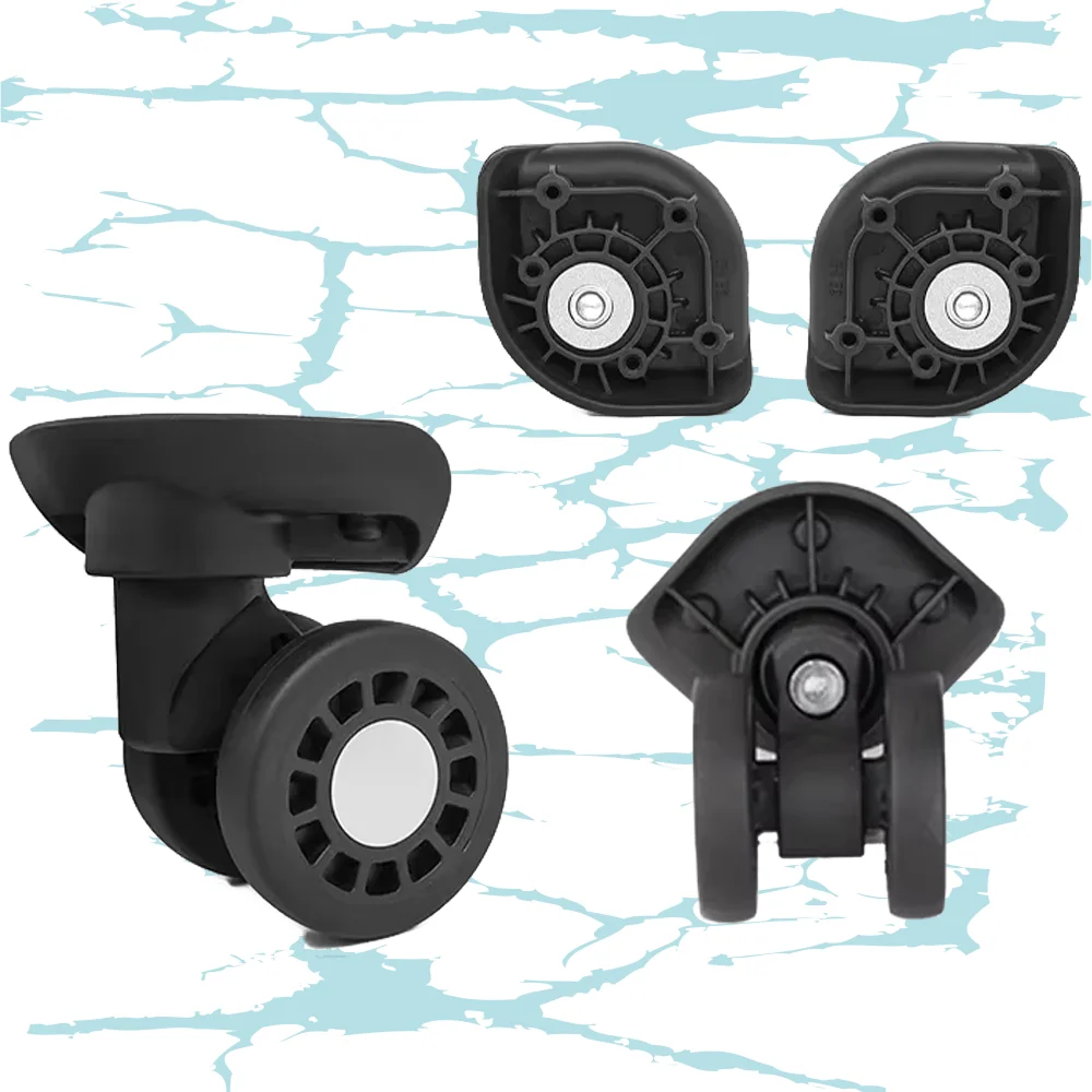 For Hongri A-82 Universal Suitcase Replacement Wheels 360 Degree Rotation Quiet Rolling Anti Slip Shockproof Luggage Trolley