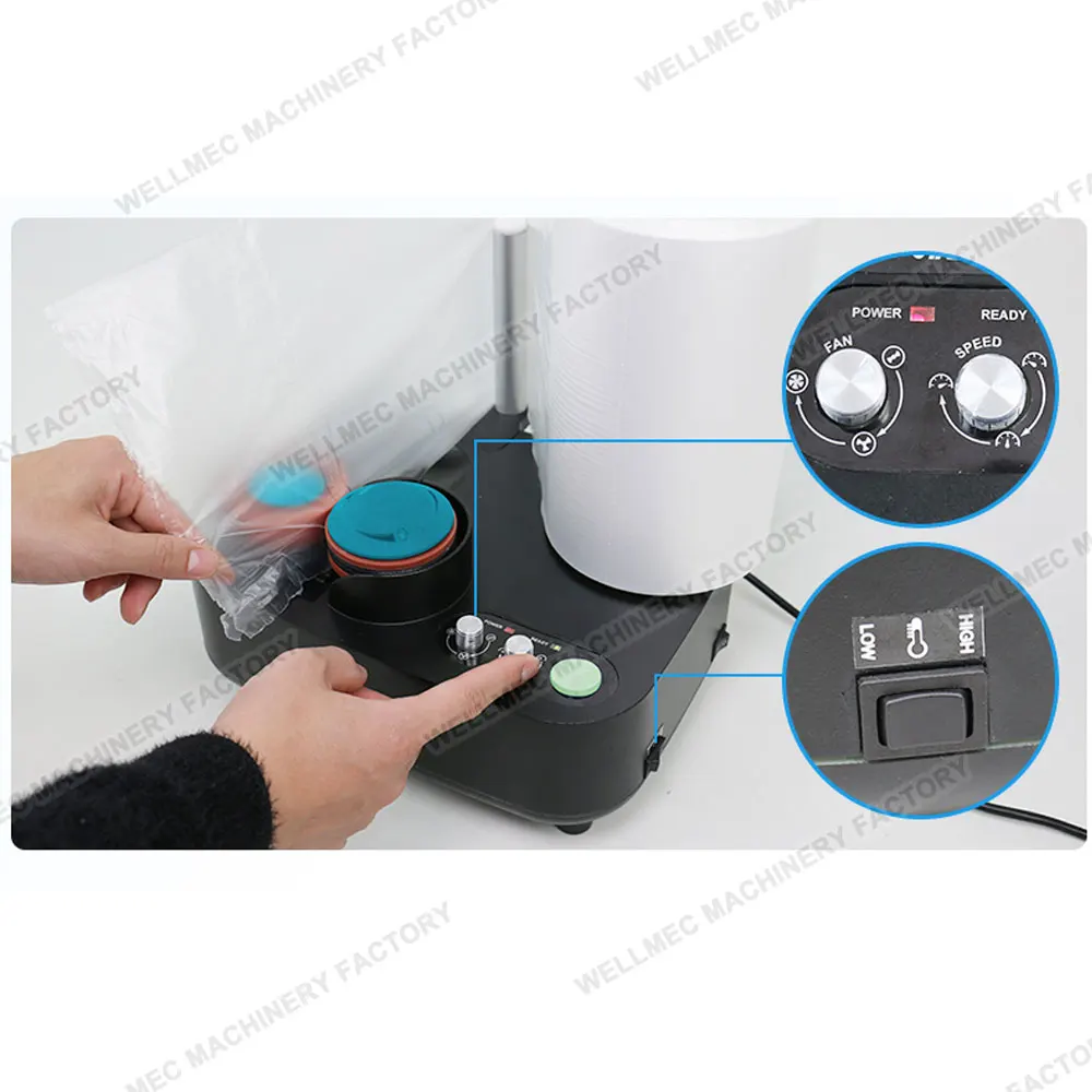 Cheap Price Mini Type Air  Inflator Air Cushion Wrapping Film Inflating Machine Continuous Bag Inflating Sealing Machine