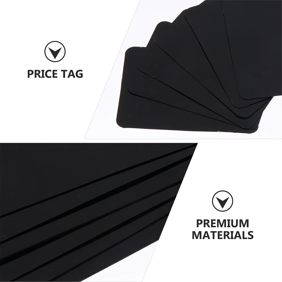 7pcs Rewritable Price Board Black PVC Advertising Chalkboards Signage Restaurant Supermarket Bakery Display Info Schedule