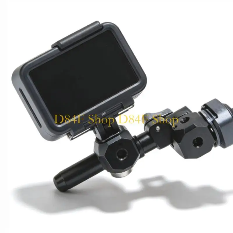 D84F Aluminum Camera Mount Piece Tripod Screw Hole Adapter with Five 1/4 Openings and 3/8 Opening for Support Gear Layout and