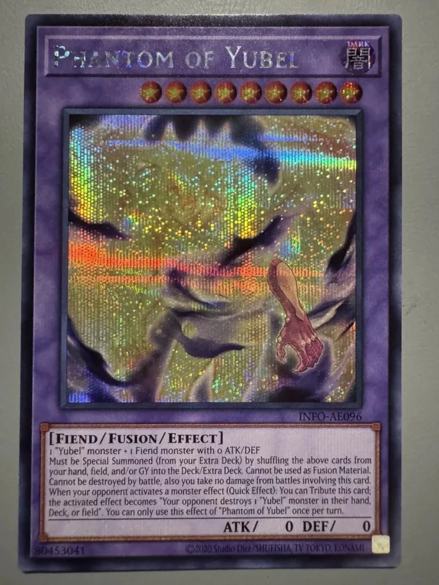 

Yugioh KONAMI Duel Monsters INFO-AE096 Phantom of Yubel Secret Rare Asian English Collection Mint Card