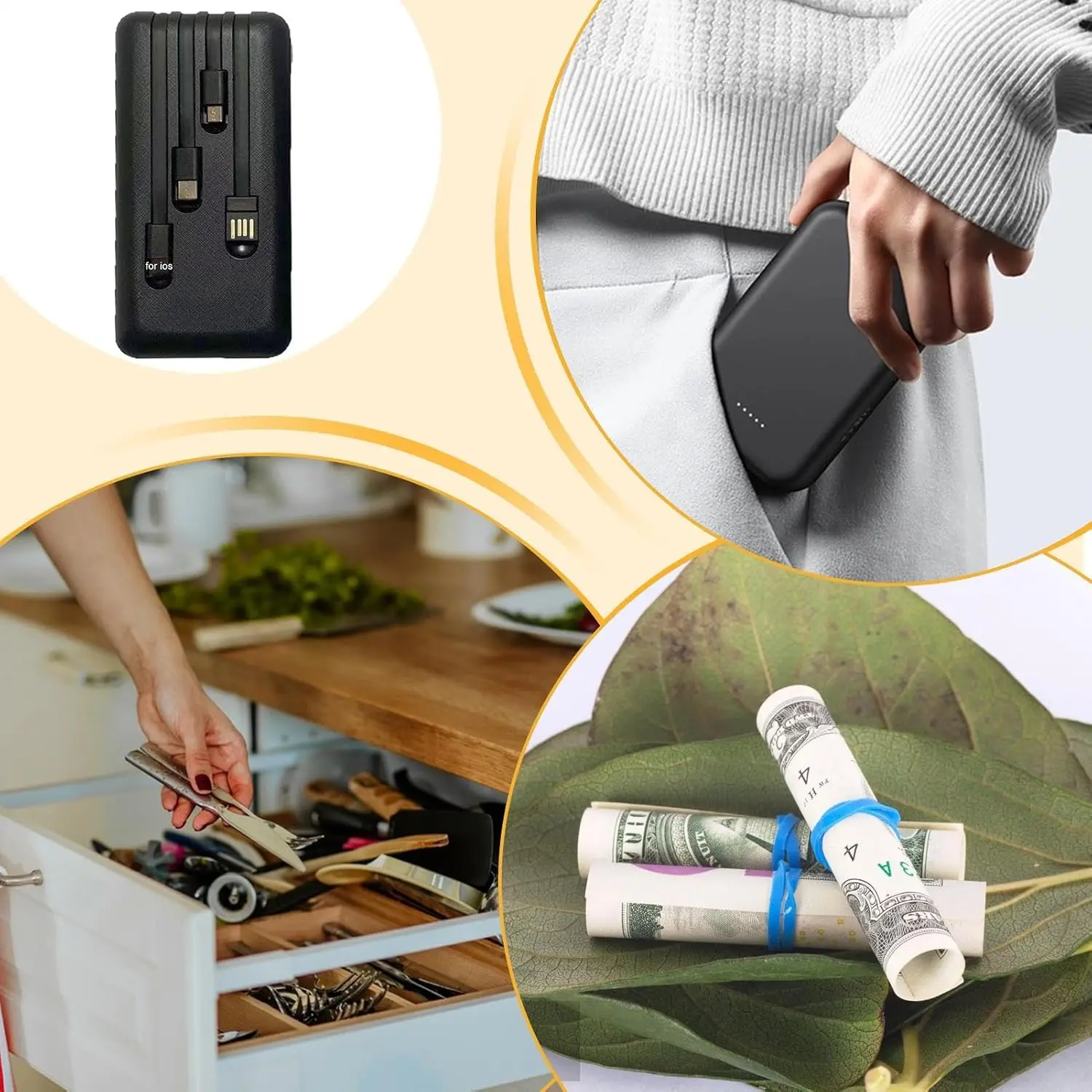 Portable Desktop Storage Box for Organizing Your Desktop at Home, Simulation Safe Box