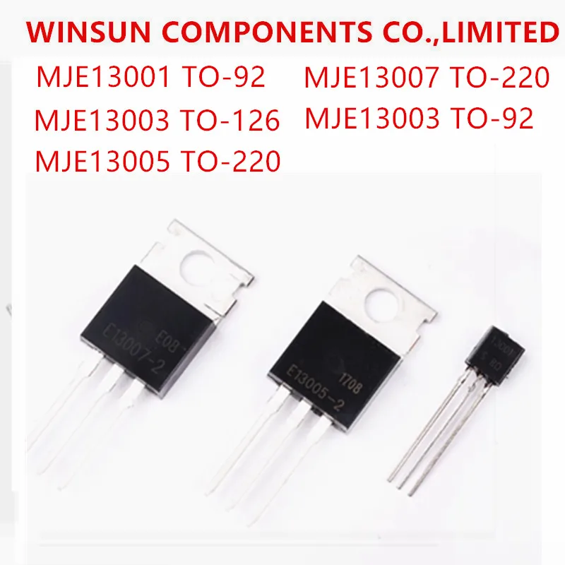 100% New Imported Original  MJE13001/13003/13005-2/13007 power switch transistor direct insertion TO-92/126/220