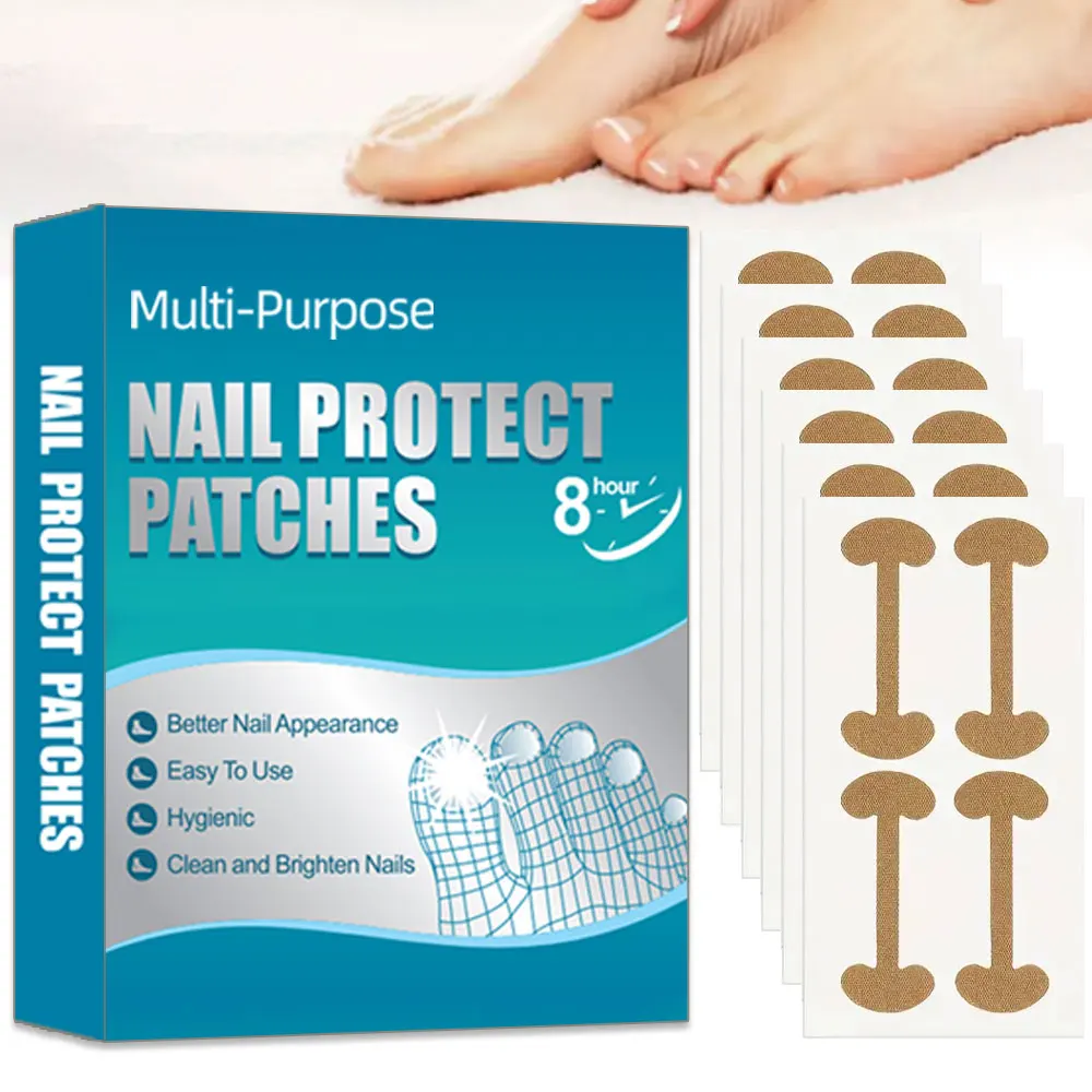 40/80PCS Brown Nail Protect Patches, Improve Nail Appearance,Toenail Patches,Nail Stickers For Ingrown Toenail Nail Stickers