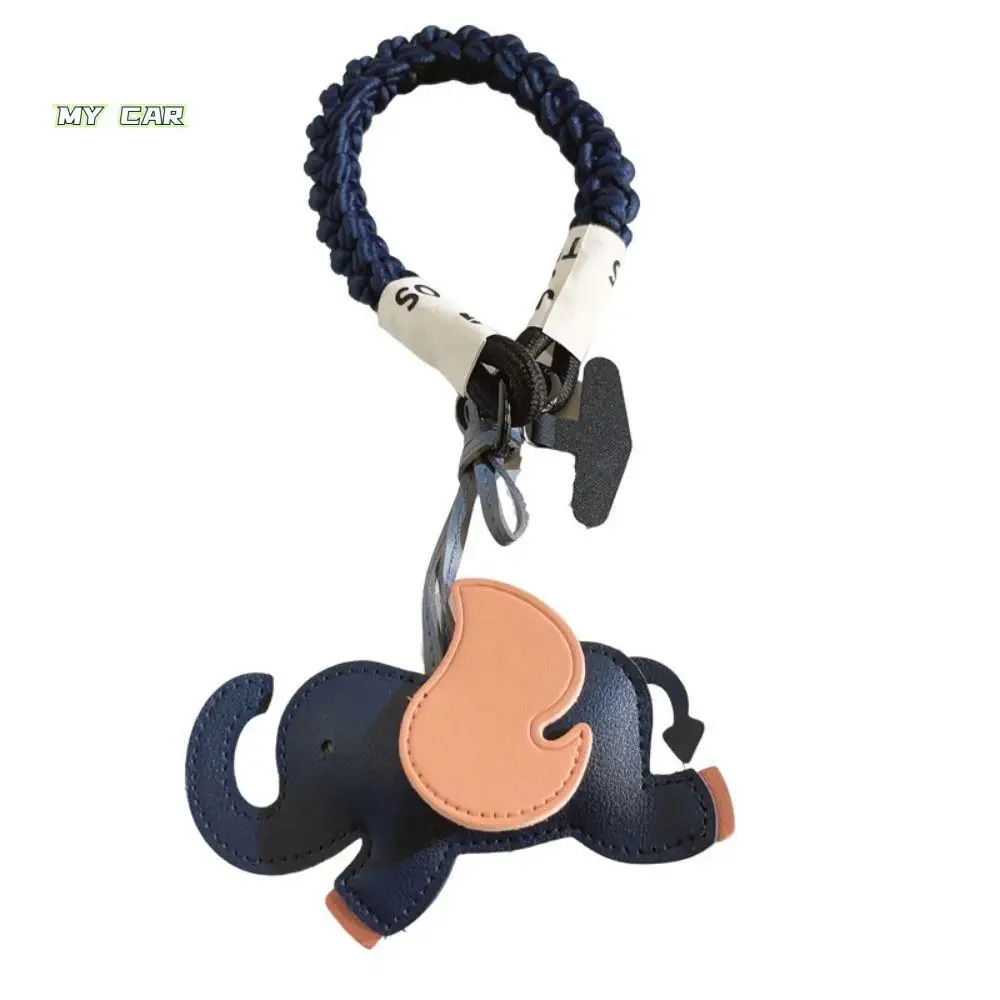 

2025 New PU Leather Elephant Keychain Animal Pendant Flying Wings Leather Keychain Animal Cartoon Key Chain Holder For Women
