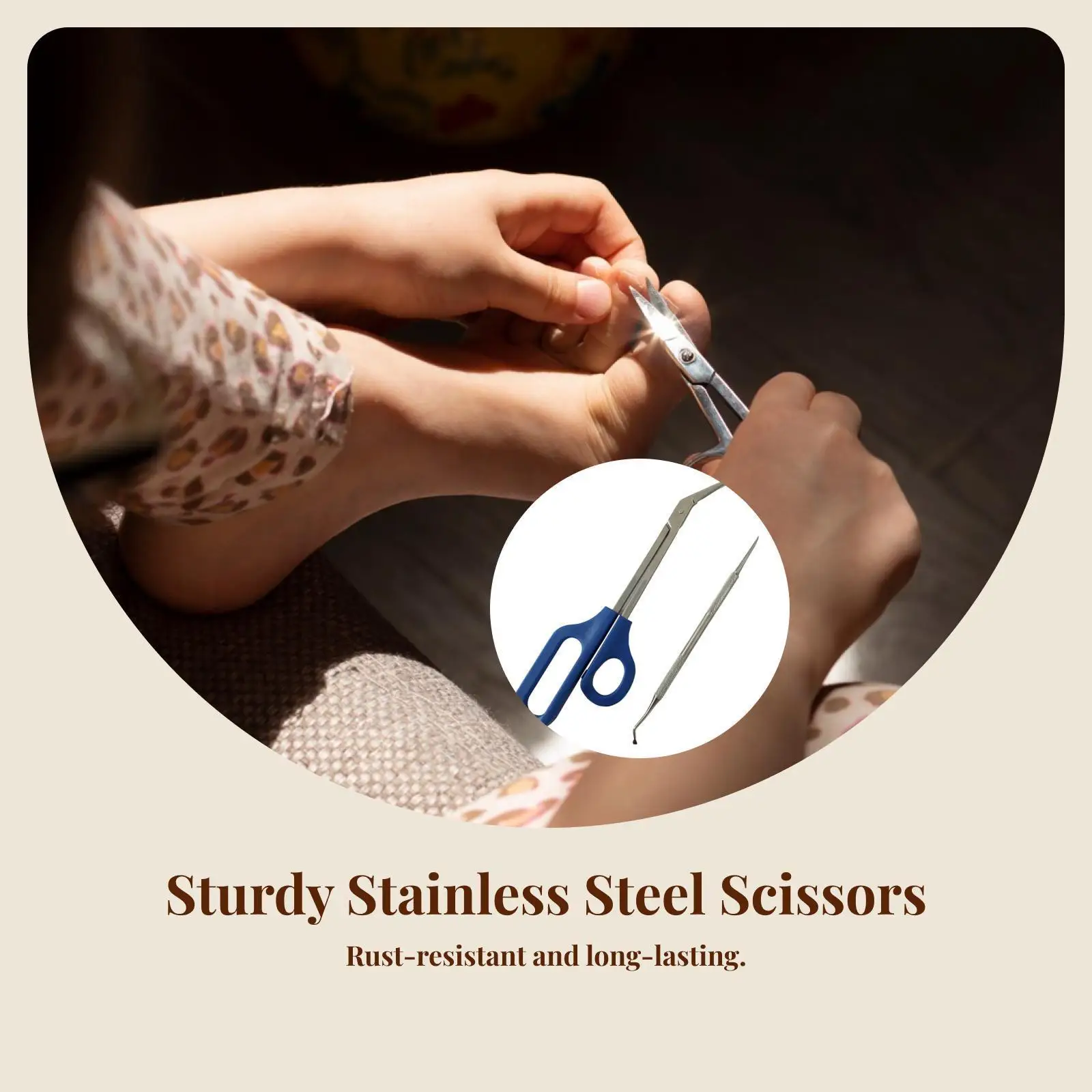 Long Reach Toenail Scissors Pedicure Humanized Design Easy Use Unique Design