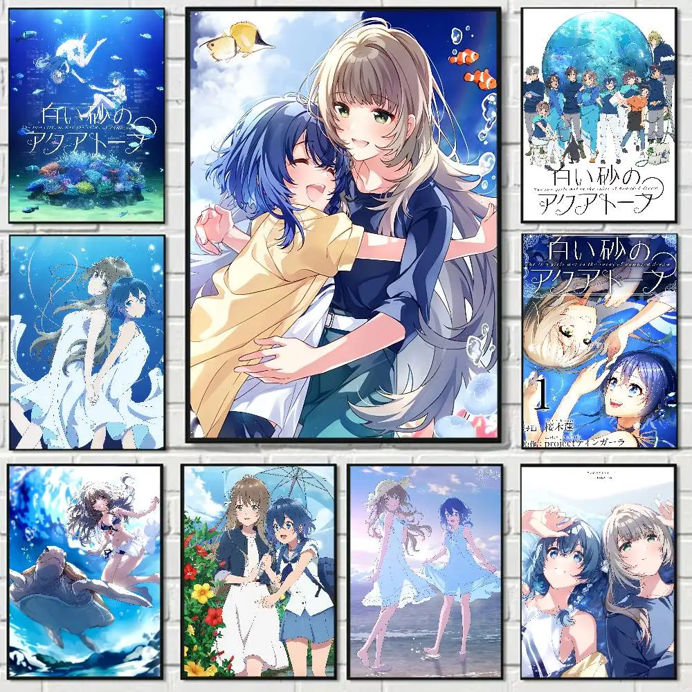 Anime Aquatope Of White Sand Classic Vintage Posters HD Quality Wall Art Retro Posters For Home Room Wall Decor