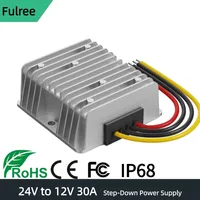 Convertidor reductor de voltaje CC de 24v a 12v, 30A, 360W, transformador impermeable IP68 para carrito de Golf, camión, barco y vehículo
