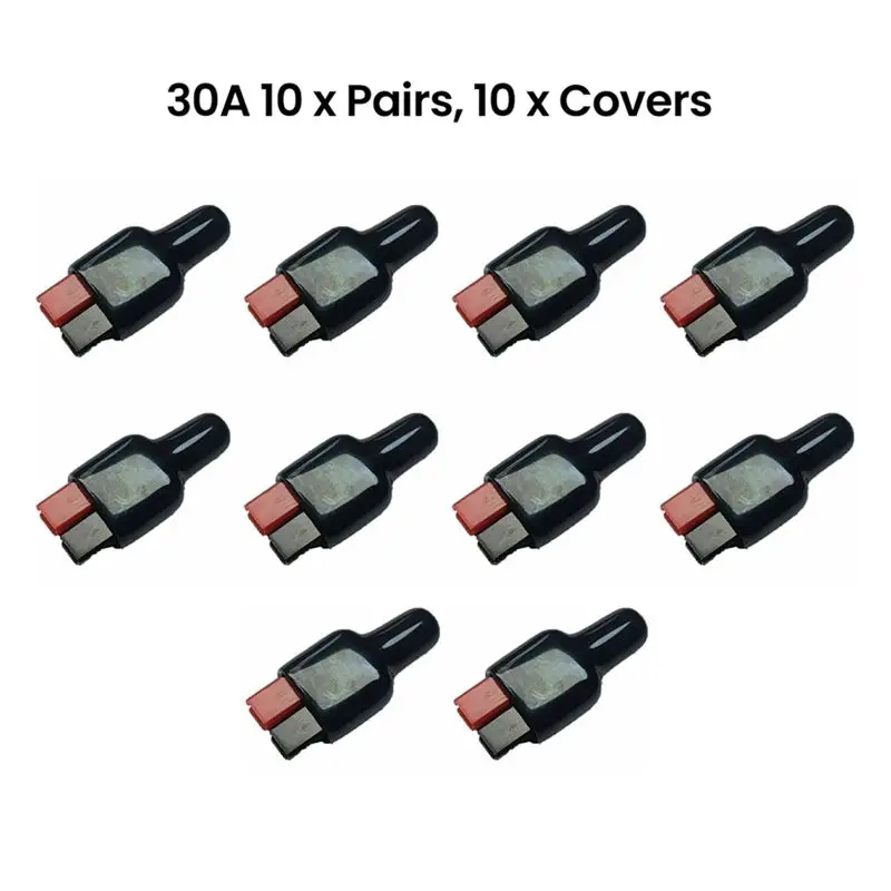 ABRW-30AMP Plug 600V For Anderson Style Connector Rubber Black PVC Dust Covers Terminal Sleeves For Electric Equipment