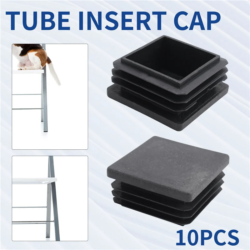 AS96-40 pièces en plastique carré obturateur embout Tube Tube insère 38Mm X 38Mm