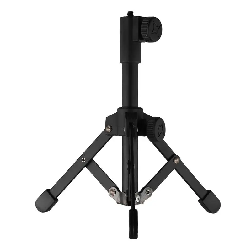 Mini Tabletop Tripod Microphone Mic Stand Holder With Threaded For Meetings Lectures Speaking And Ect