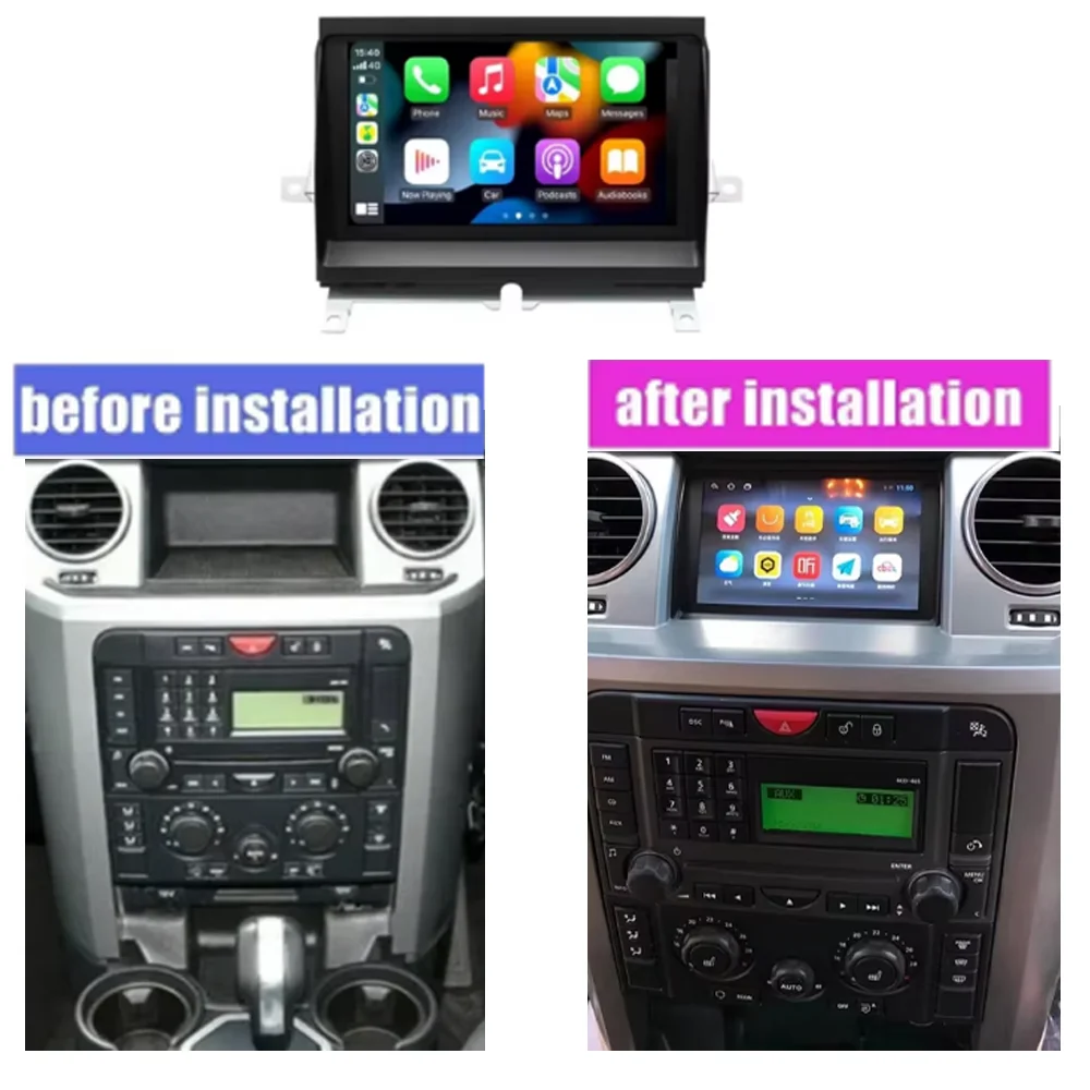 8G 128G CarPlay Android 12.0 Car Multimedia Player WiFi Navigation DSP Car Radio for Land Rover Discovery 3 LR3 L319 2004-2009
