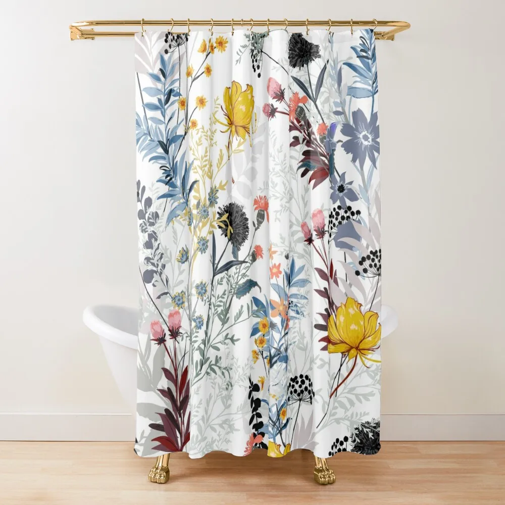

нарисованные вручную красивые цветы занавеска для душа набор для душа элегантная водонепроницаемая тканевая занавеска для ванной комнаты