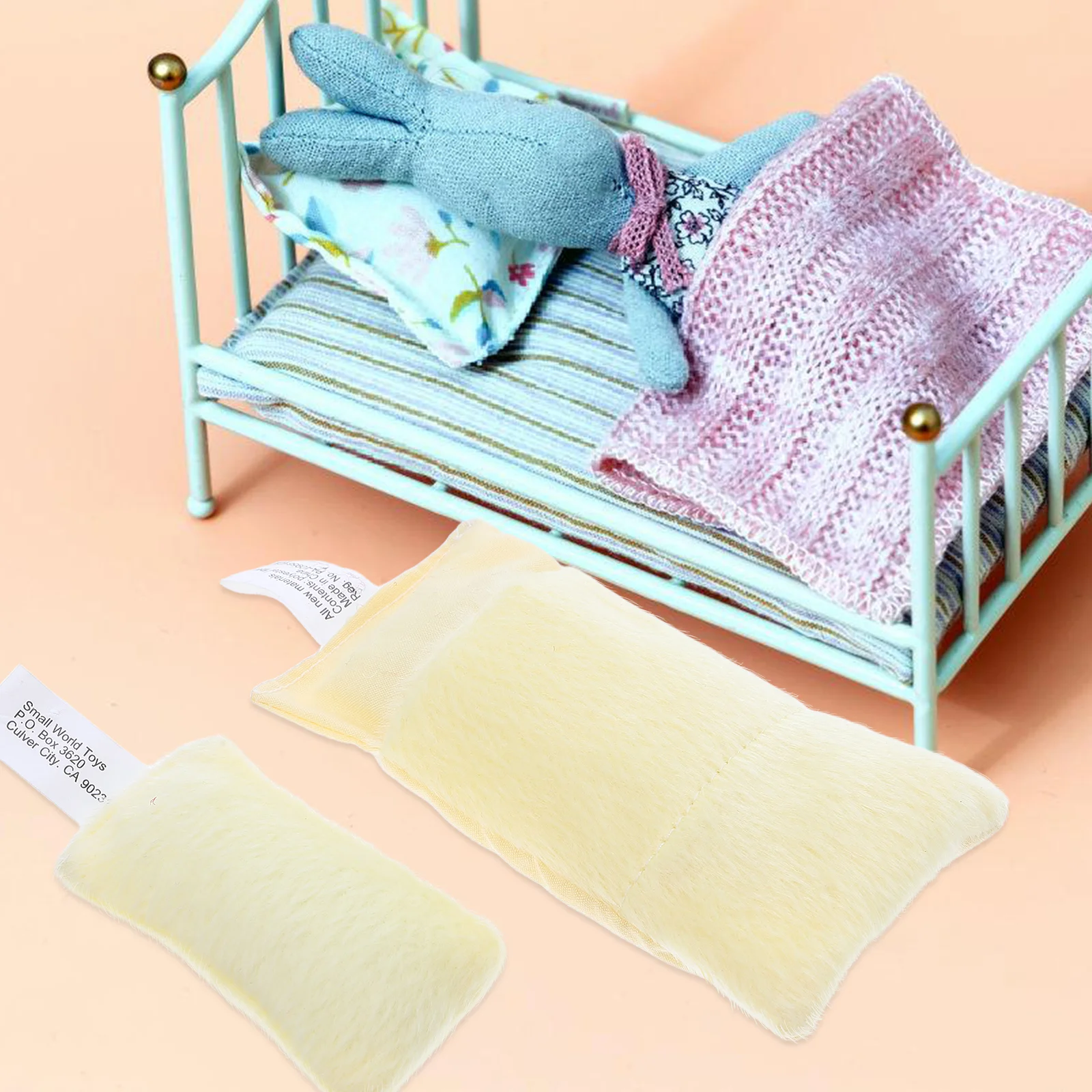 

3 Sets Sleeping Dollhouse Bedding Kit Cute Tiny for Small Portable Girl Sleeping Bag Cotton Play Set
