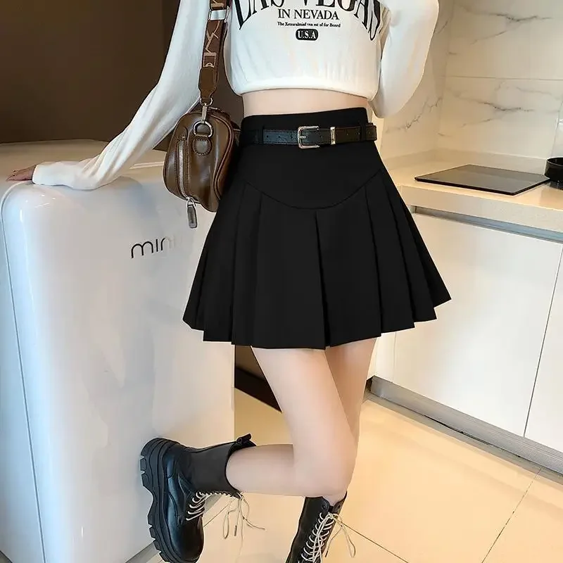 Pleated Mini Skirts Summer S-5XL Preppy Style Classic High Waist Fashion Students Ulzzang Tender All-match Pure Streetwear Basic