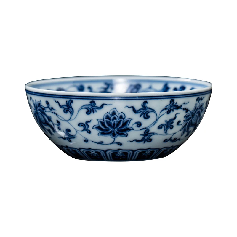 Zhong'S Kiln Jingdezhen Porcelain High-Grade Hand-Painted Blue And White Ceramic Teacup Master Cup Kung Fu Tea Set Tea Cup