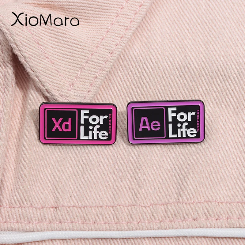 

Ae Xd Design Software Painting Application Icons Enamel Pin Creative Office Brooch Lapel Badge Jewelry Gifts For Designer Friend