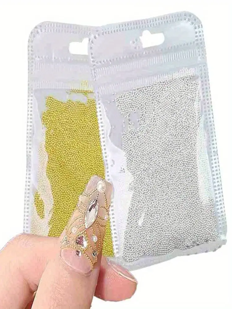 5000PCS 0.8mm Nail Art Caviar Bead Glitter Rhinestone for Micro Steel Ball 3D Decorations UV Gel Acrylic Tips Manicure A