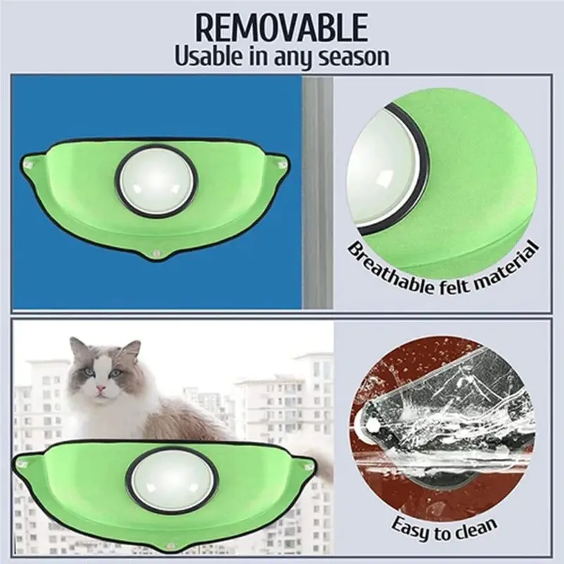 AS63-Cat Window Perch Hammock Litter EVA Cat Nest Window Suction Cups Seat Cat Shelves Sunbath Hammock Bed