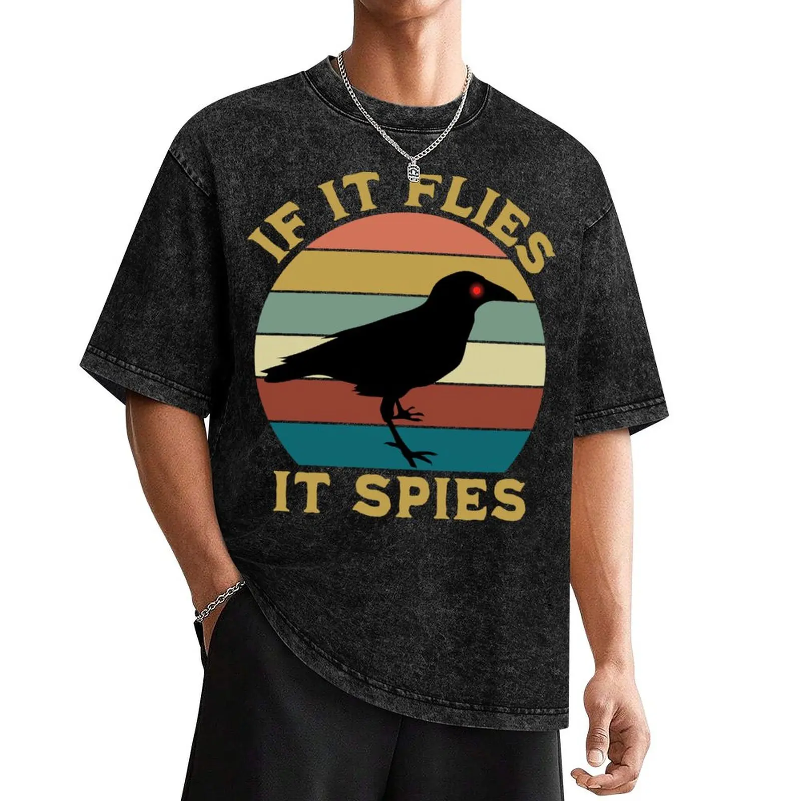

If It Flies It Spies T-Shirt blacks oversized t shirts for men cotton