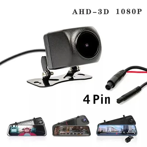 Imagen 2 del producto Cámara trasera AHD 1080P Cámara trasera de 4 pines para coche DVR Carplay Android Auto Dash Cam Cable de extensión
