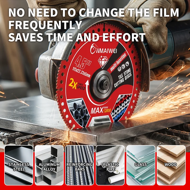 Multi Material Cutting Blades Metal Tile Stone Plastic Angle Grinder Saw Blades for Alloy Cast Iron Marble Tool Accessories