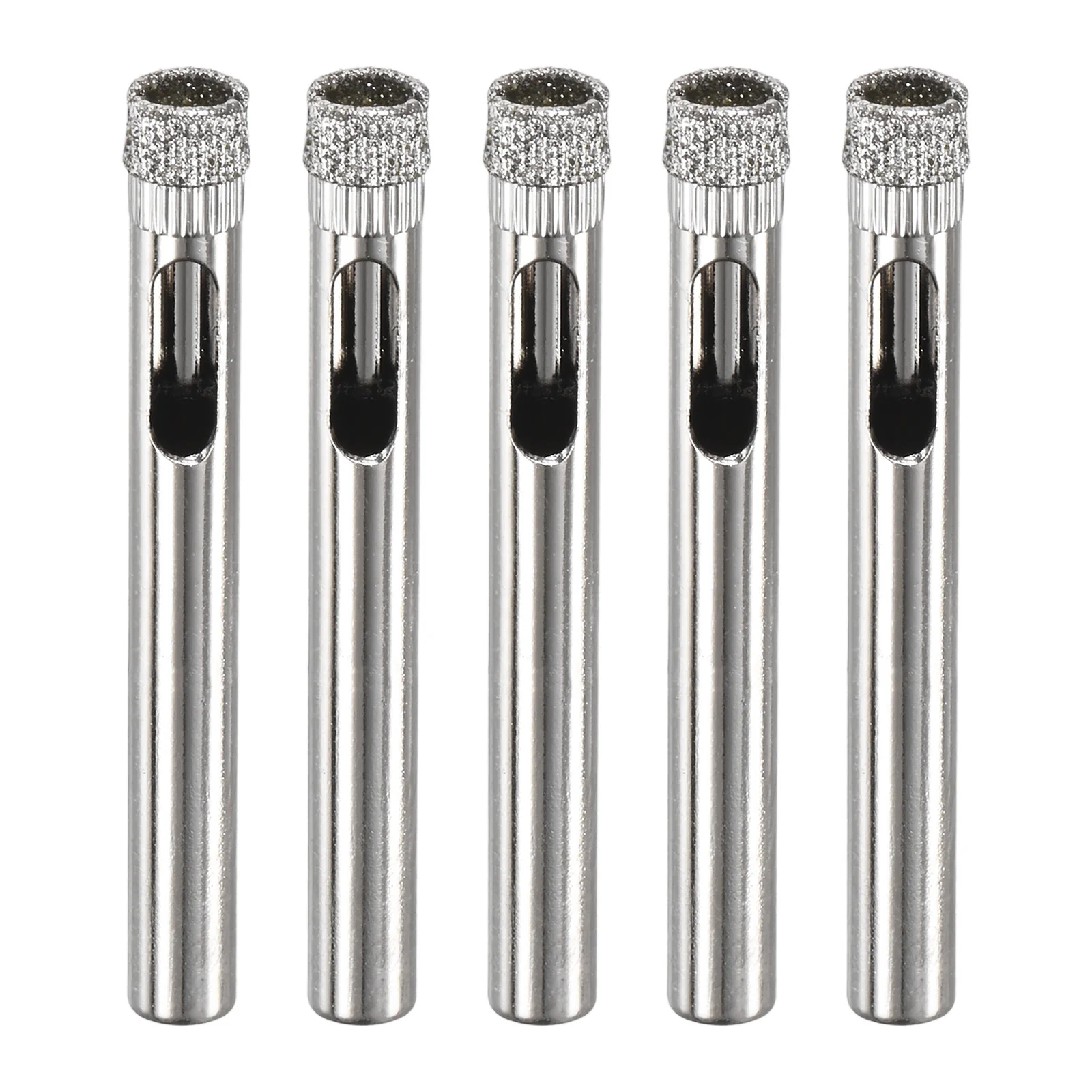 Uxcell - Juego de 5 brocas de diamante para perforar vidrio, cerámica, mármol, granito, botellas y azulejos, 3-18 mm, color plateado