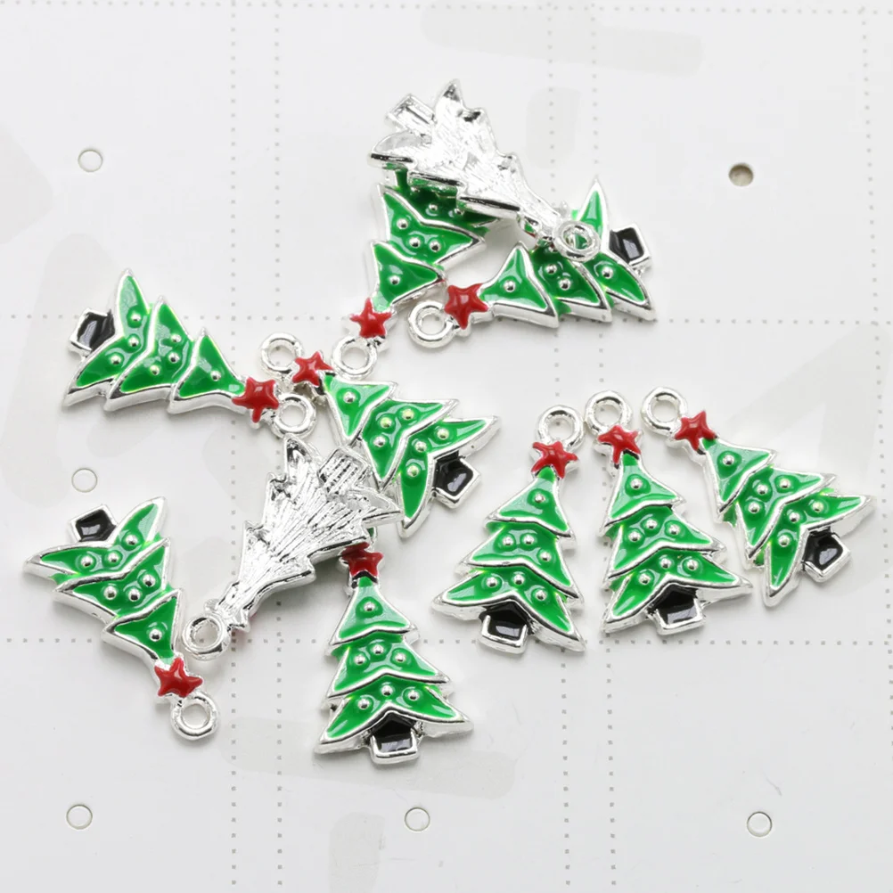 

10Pcs Alloy Christmas Tree Pendant Charms High Quality DIY Jewelry Making Accessories for Necklace Bracelet Cosplay