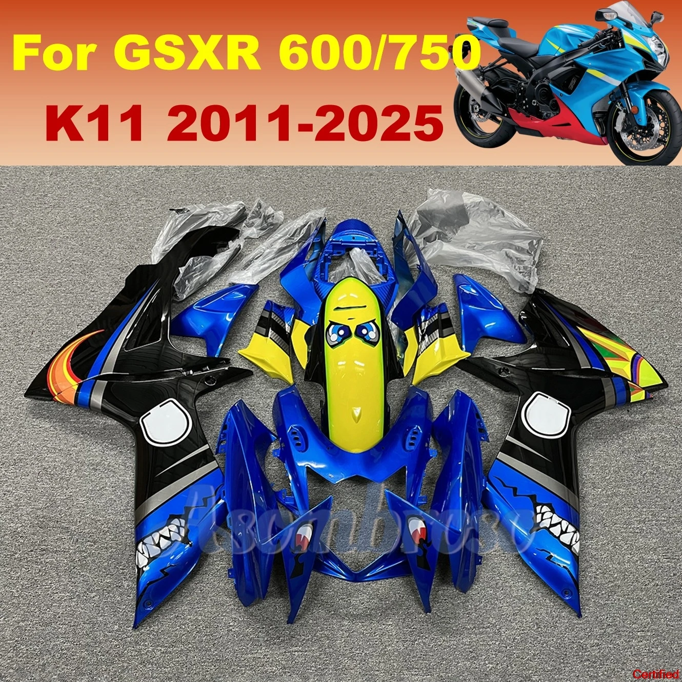 Motorbike Bodykits Fairing kit for GSXR600 GSXR750 2011- 2025 2019 2018 2016 2012 2013 2015 2017 2014 GSXR 600 11-25 Shark Paint