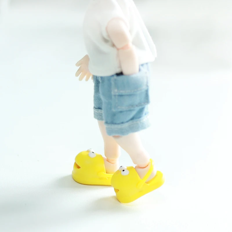 1 paio 1:12 OB11 carino sorriso aperto slippe scarpa bambola scarpe classiche vestito per Ob11 1/12 Bjd bambola staccabile Gsc DOD accessori bambola